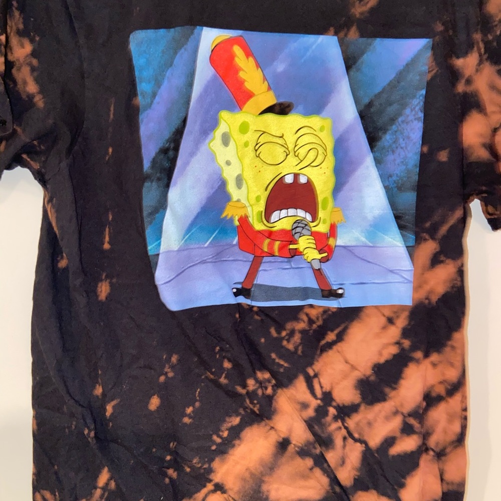 Bleach Dyed Spongebob T-Shirt